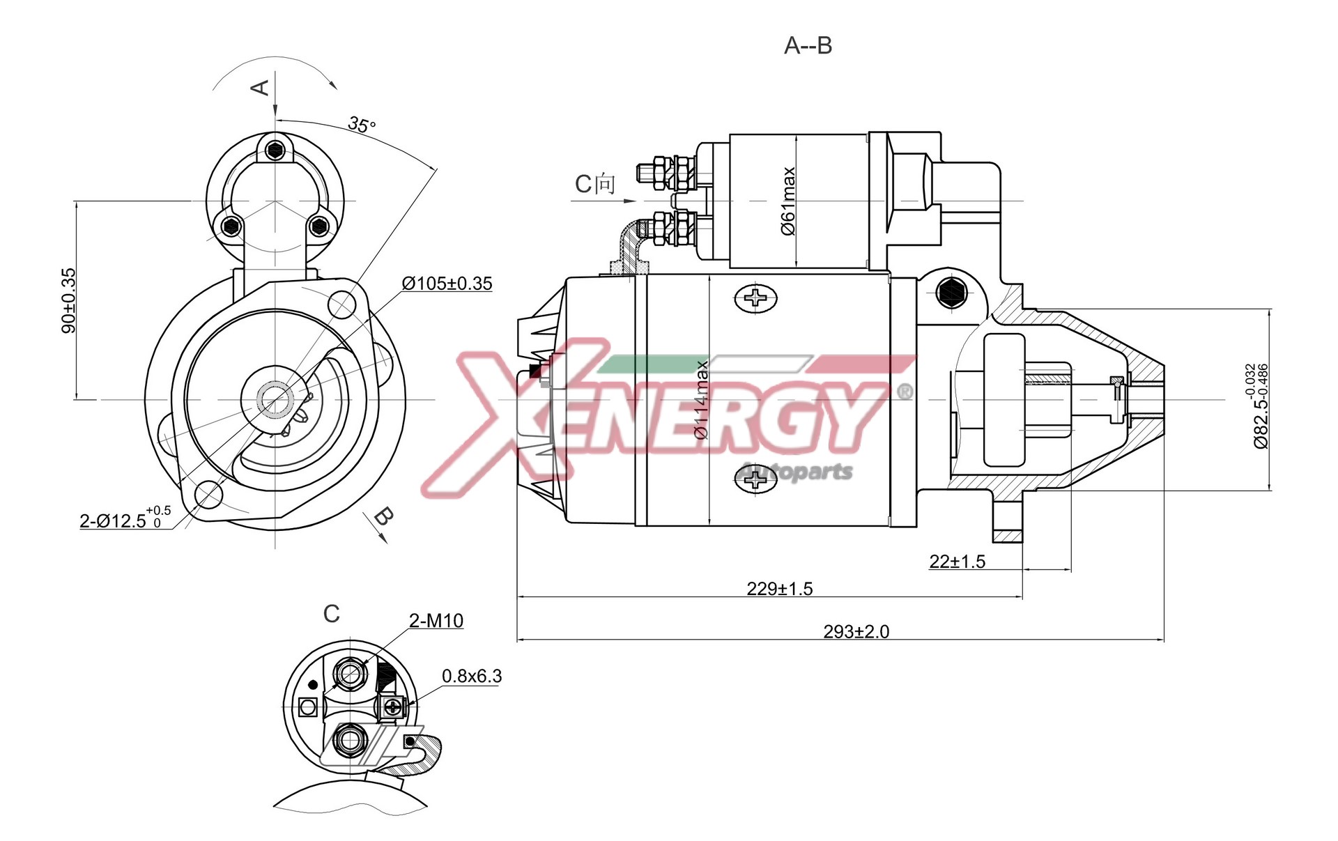 Motorino d'avviamento AP XENERGY XST15410AD