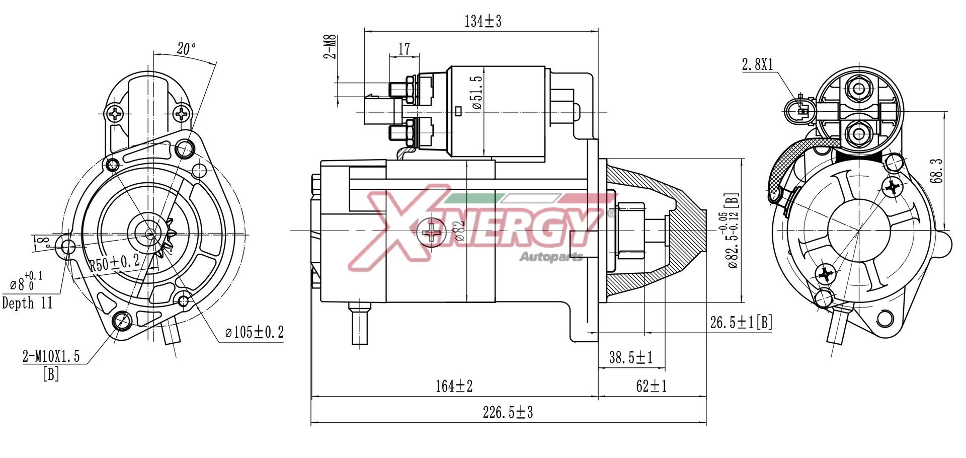 Motorino d'avviamento AP XENERGY XST16235AD