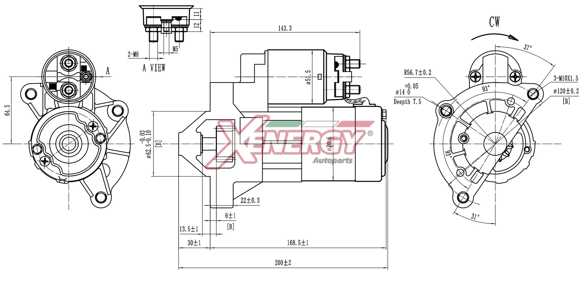 Motorino d'avviamento AP XENERGY XST16635AD