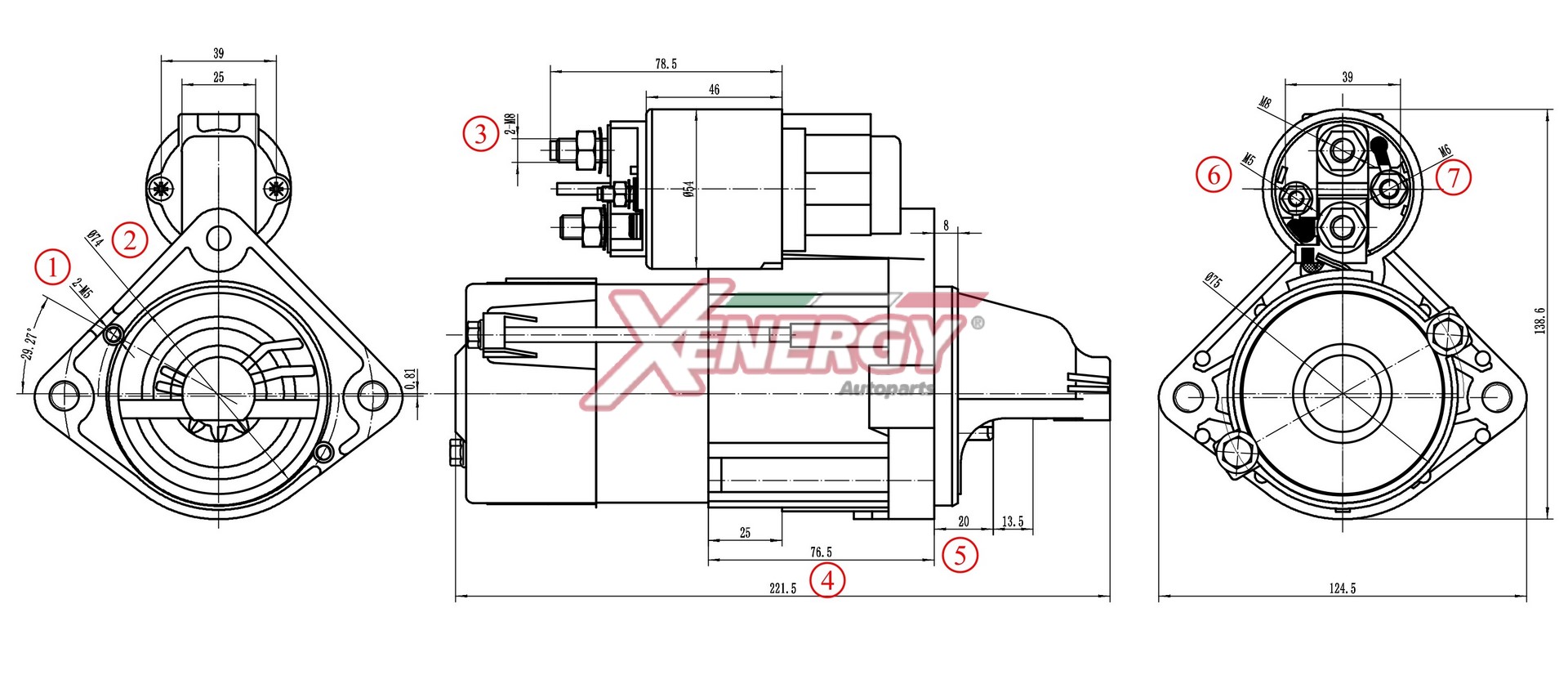 Motorino d'avviamento AP XENERGY XST16715AD