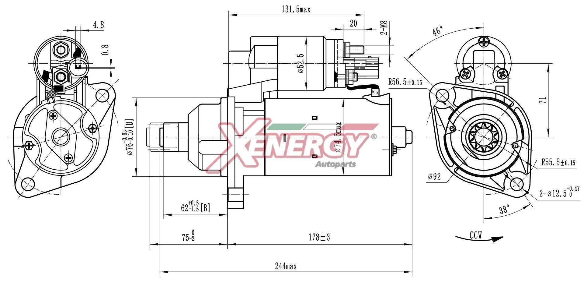 Motorino d'avviamento AP XENERGY XST18315AD