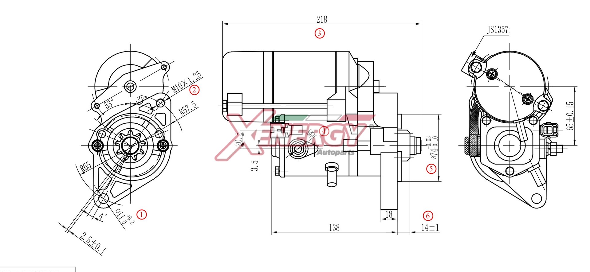 Motorino d'avviamento AP XENERGY XST18640AD