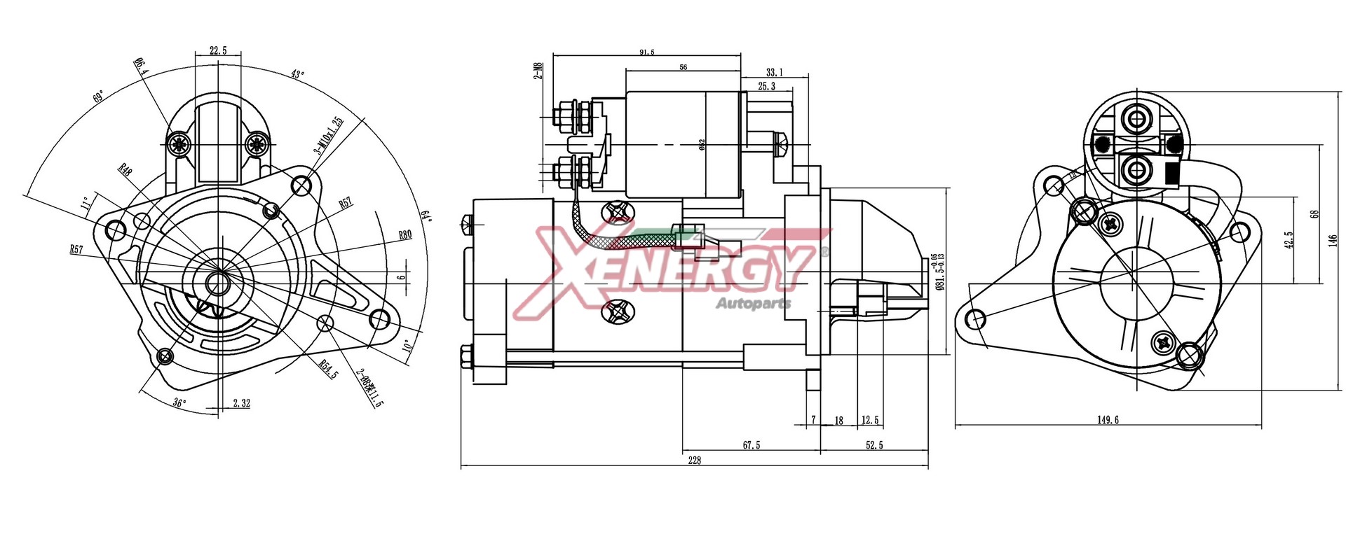 Motorino d'avviamento AP XENERGY XST20135AD