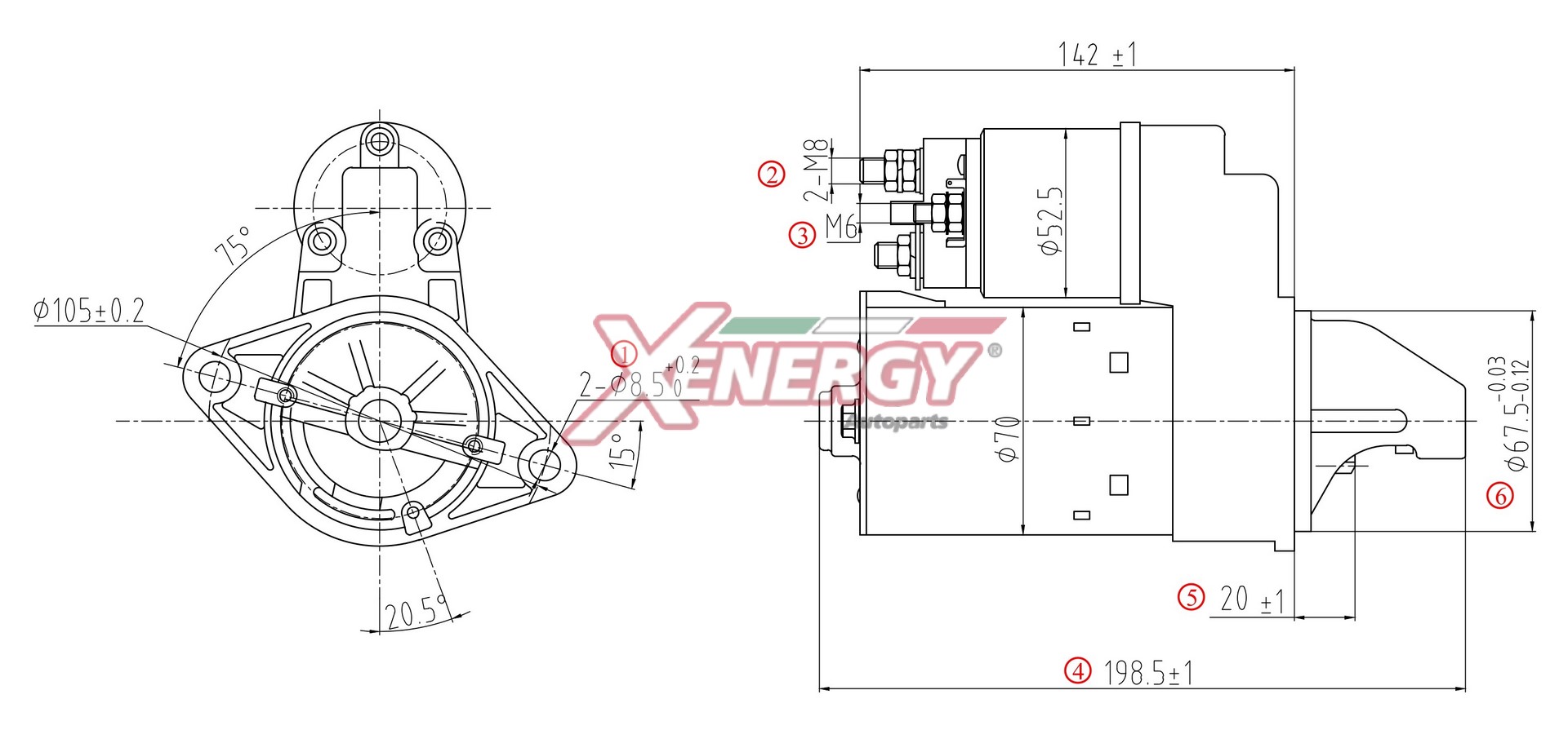 Motorino d'avviamento AP XENERGY XST20310AD