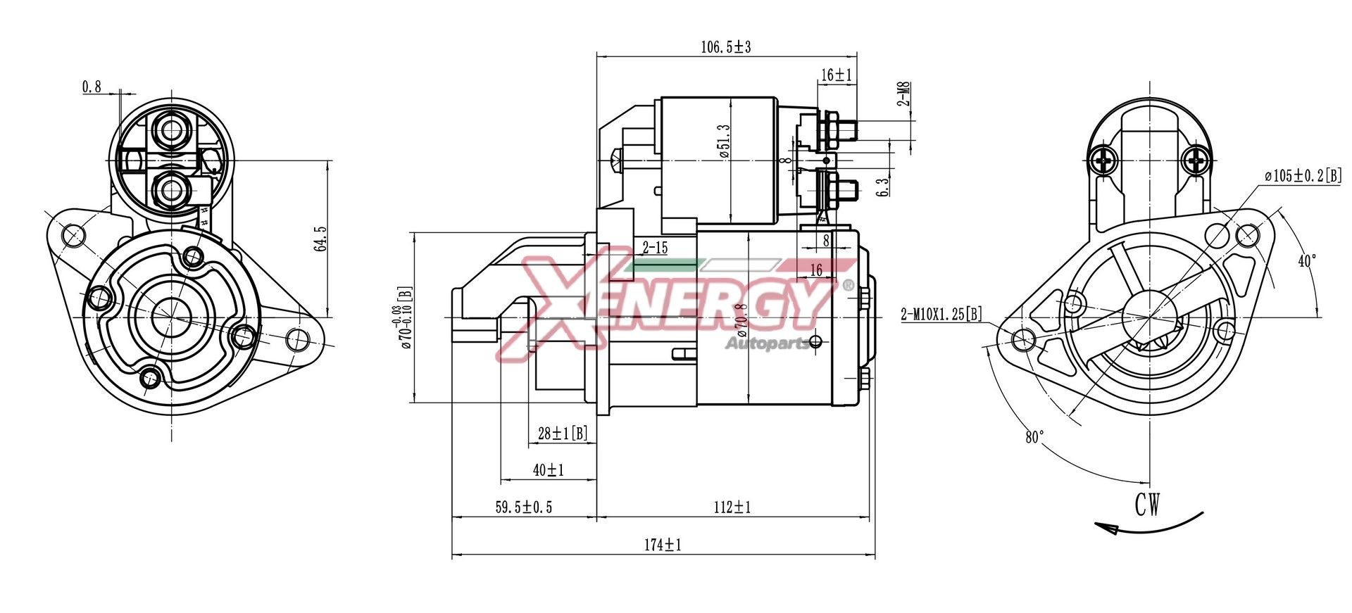 Motorino d'avviamento AP XENERGY XST20740AD