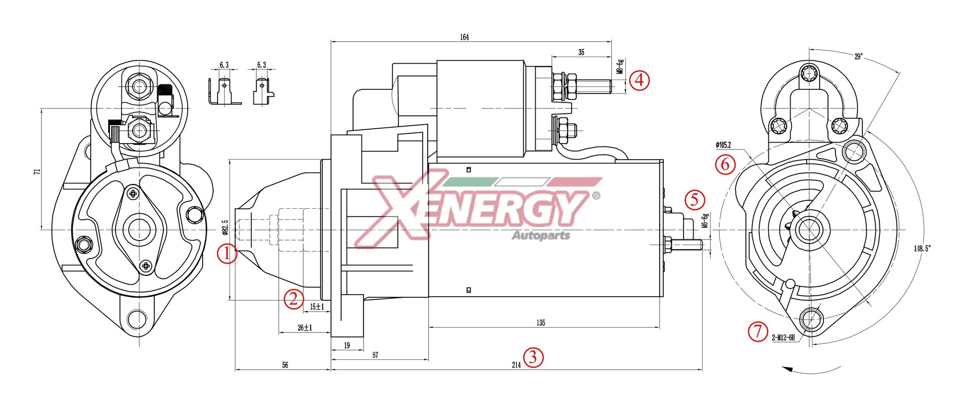 Motorino d'avviamento AP XENERGY XST21210AD