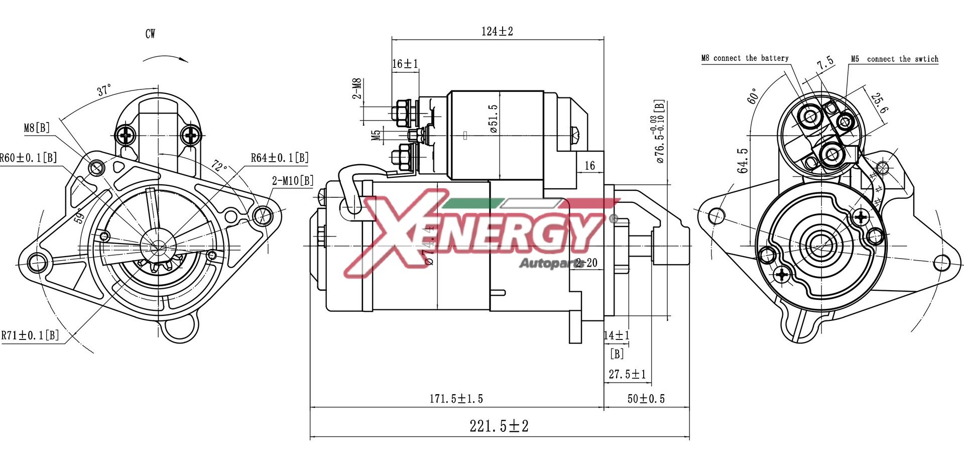 Motorino d'avviamento AP XENERGY XST23835AD