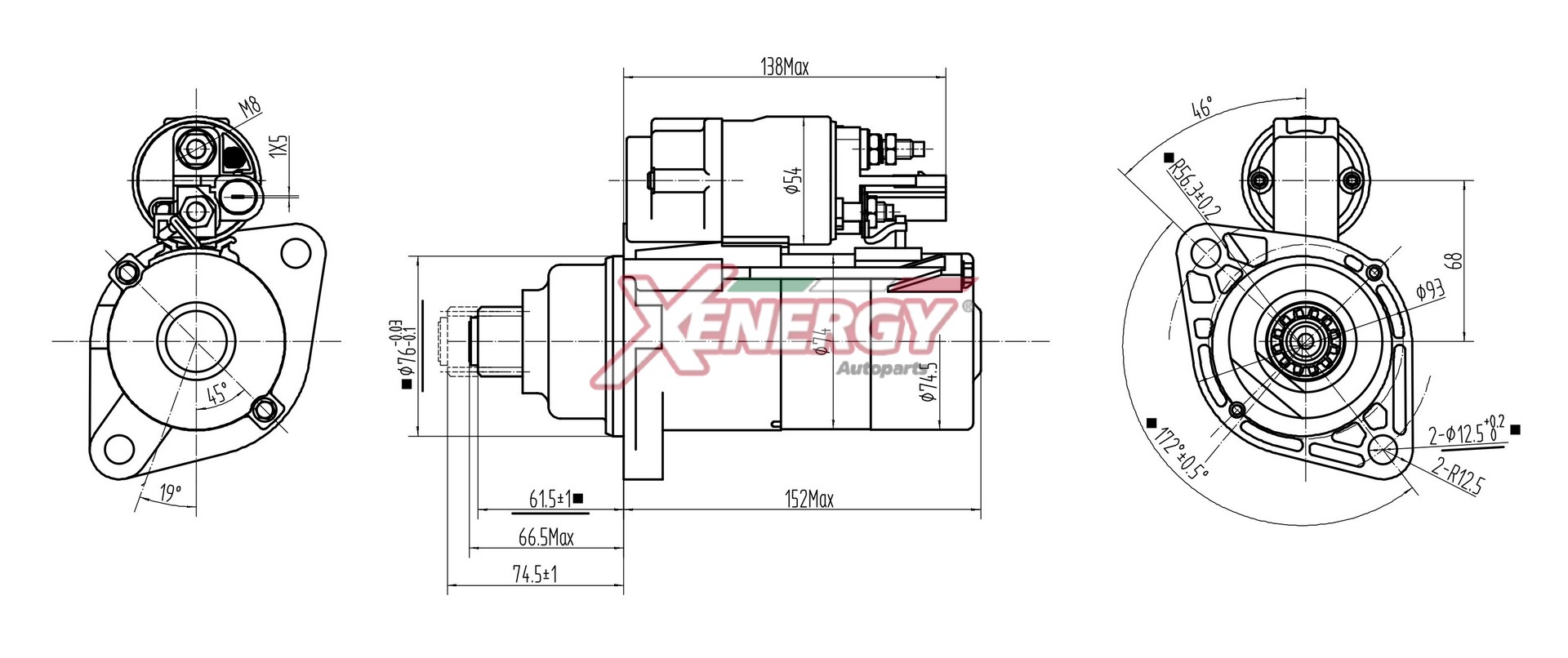 Motorino d'avviamento AP XENERGY XST24415AD