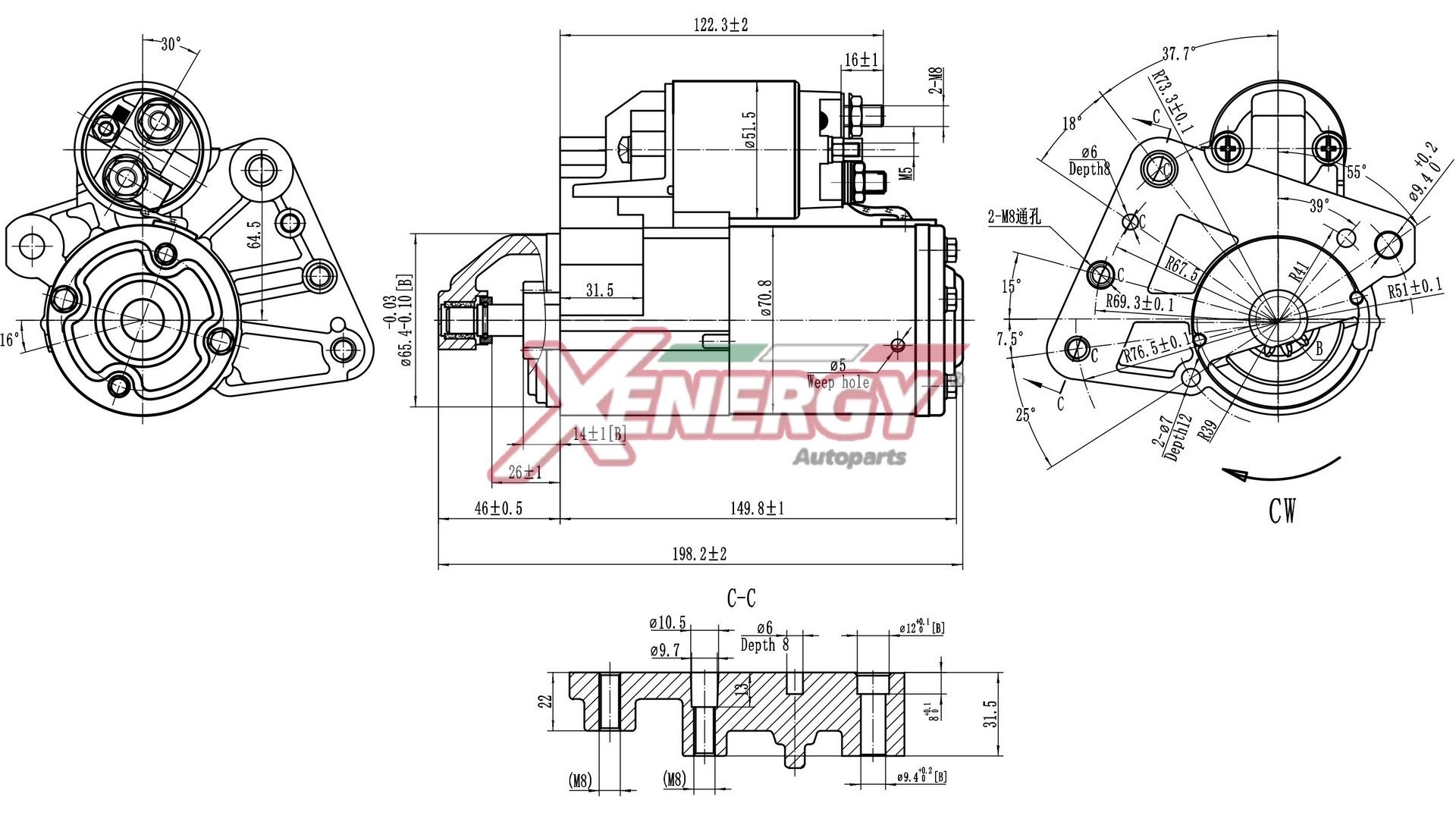 Motorino d'avviamento AP XENERGY XST24635AD