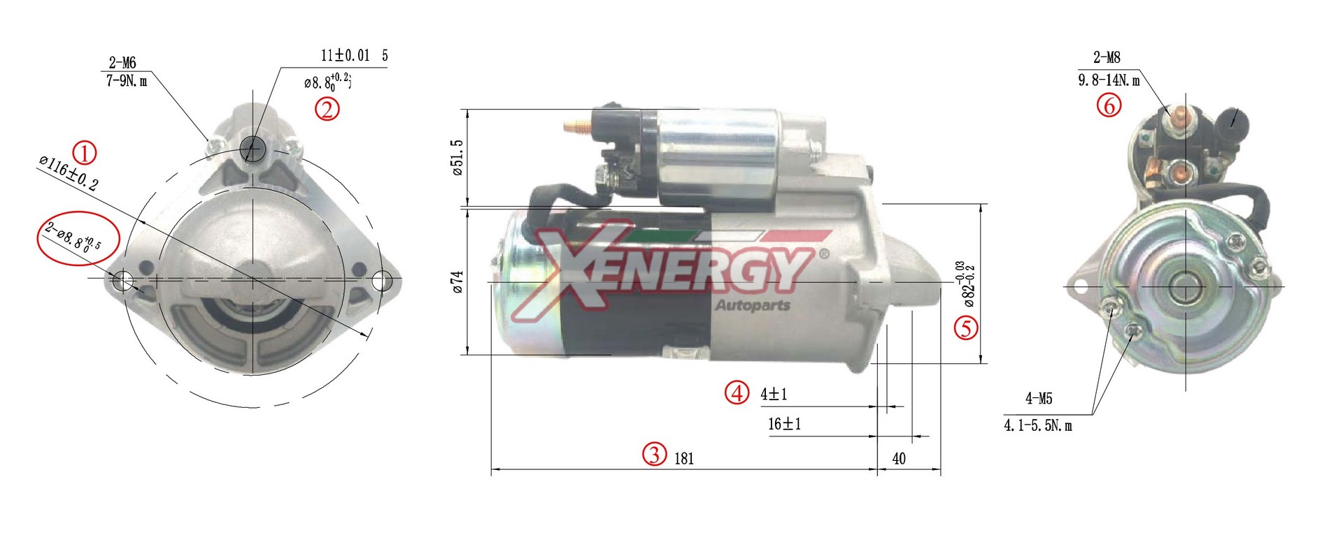 Motorino d'avviamento AP XENERGY XST28935AD