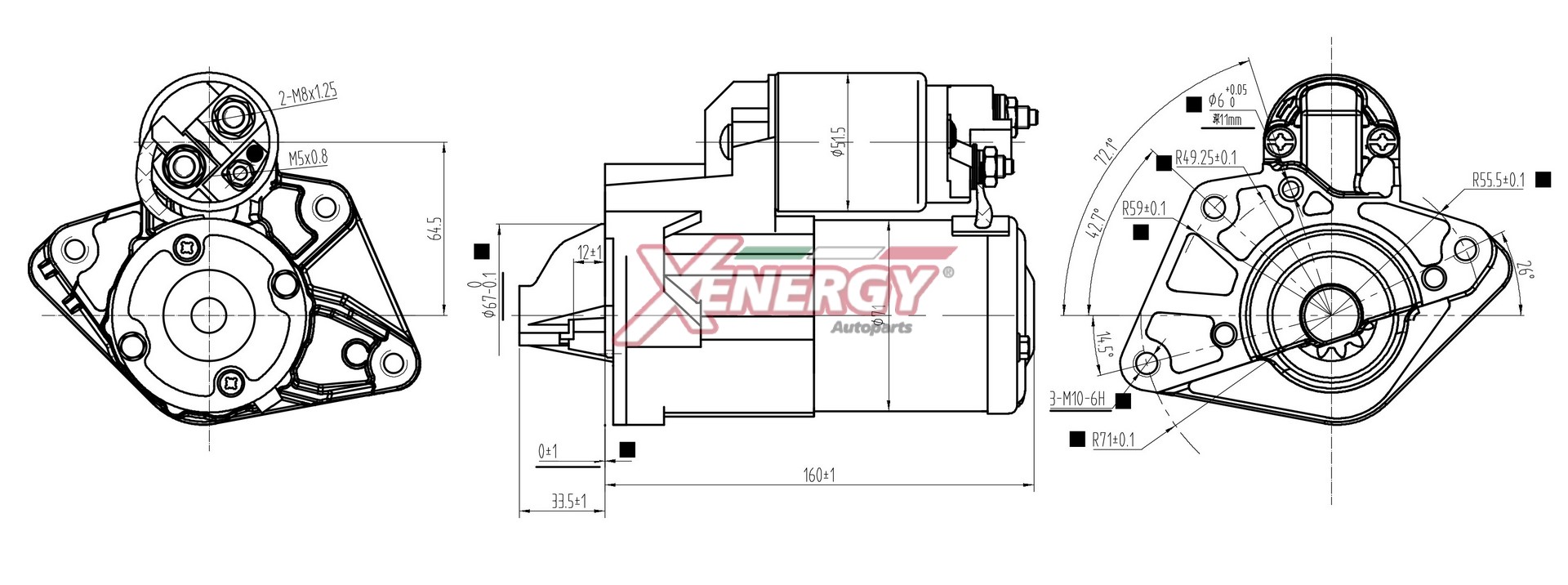 Motorino d'avviamento AP XENERGY XST31835AD