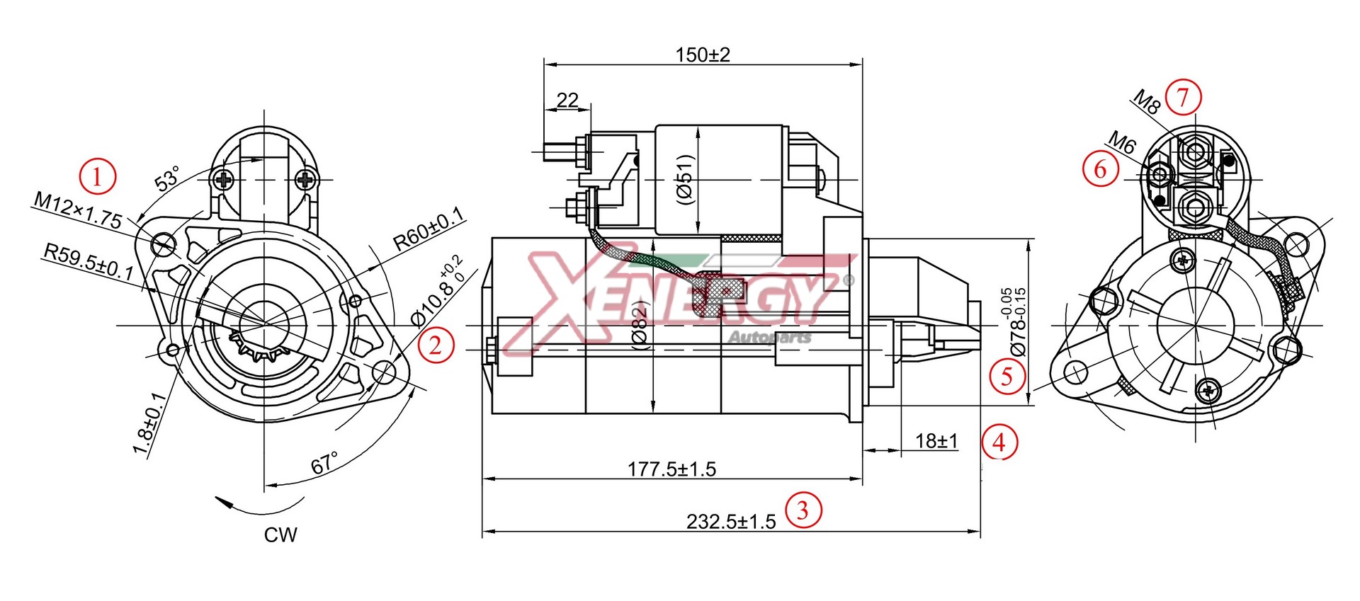 Motorino d'avviamento AP XENERGY XST32535AD