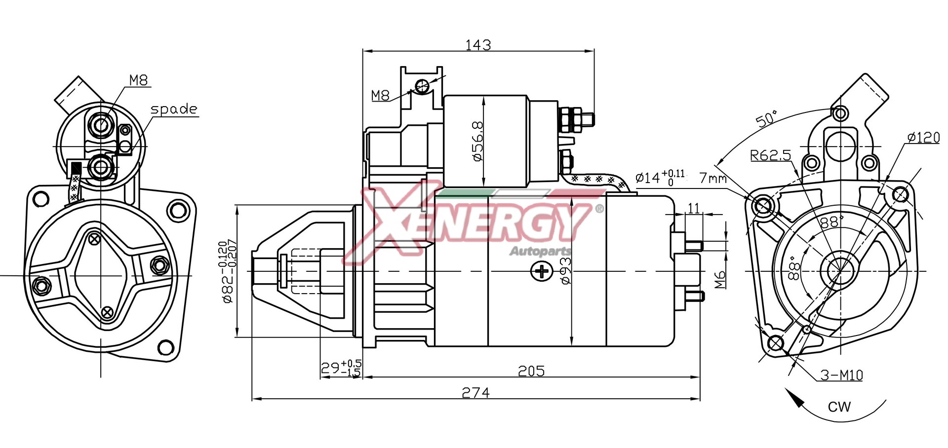 Motorino d'avviamento AP XENERGY XST33410AD