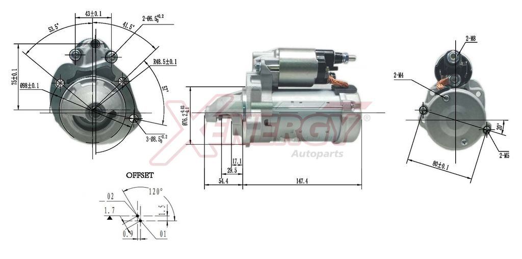 Motorino d'avviamento AP XENERGY XST35140AD