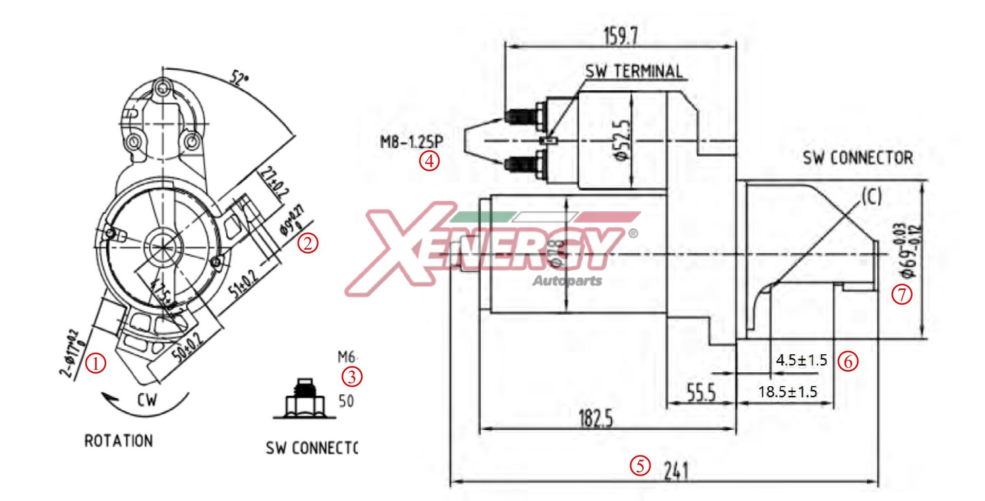 Motorino d'avviamento AP XENERGY XST41010AD