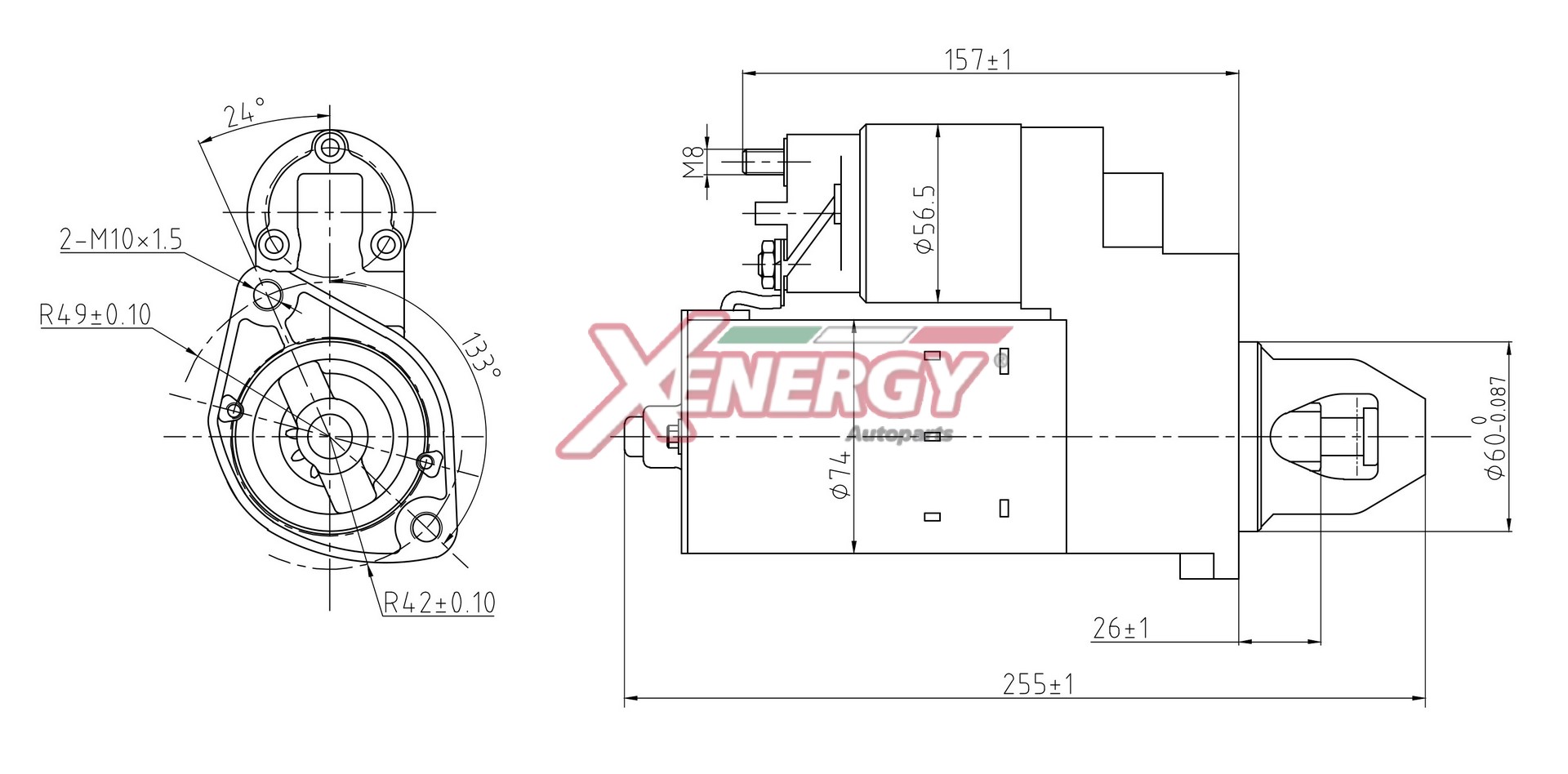 Motorino d'avviamento AP XENERGY XST41310AD