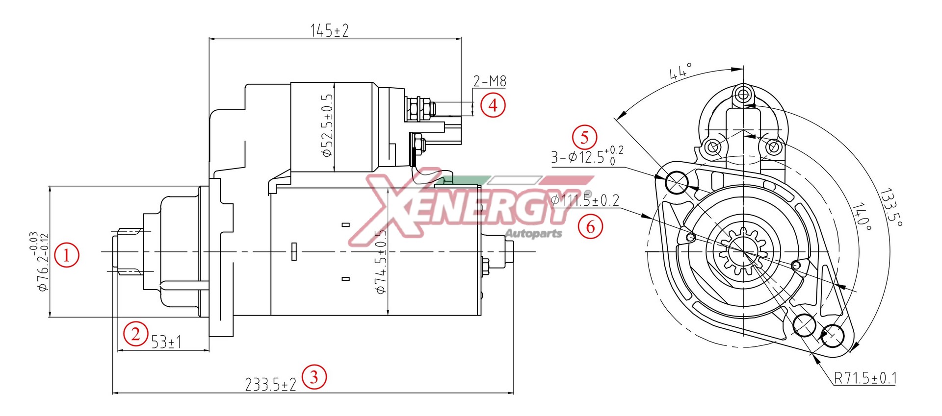 Motorino d'avviamento AP XENERGY XST43510AD