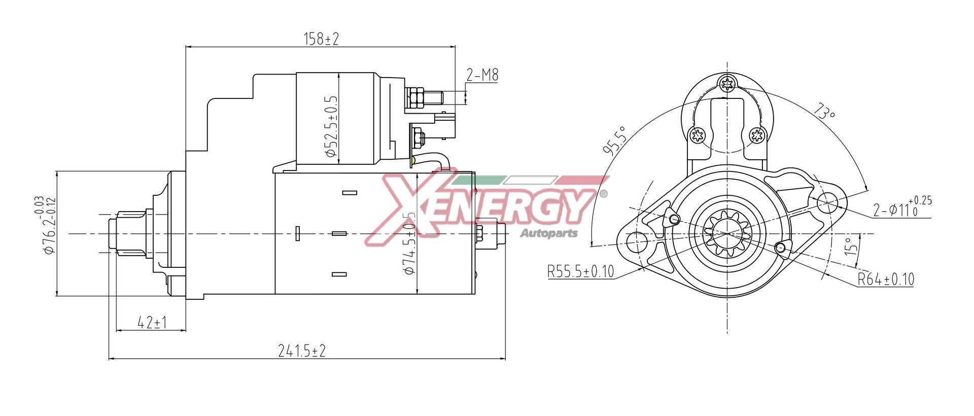 Motorino d'avviamento AP XENERGY XST44410AD