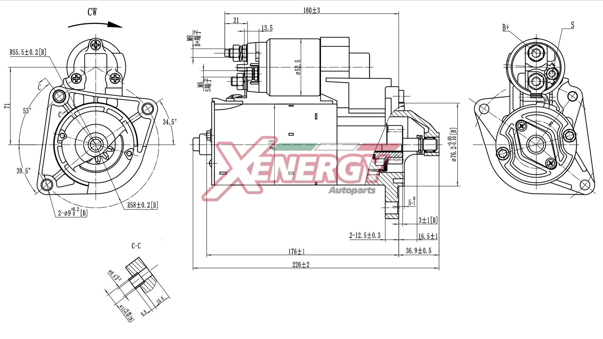 Motorino d'avviamento AP XENERGY XST44710AD