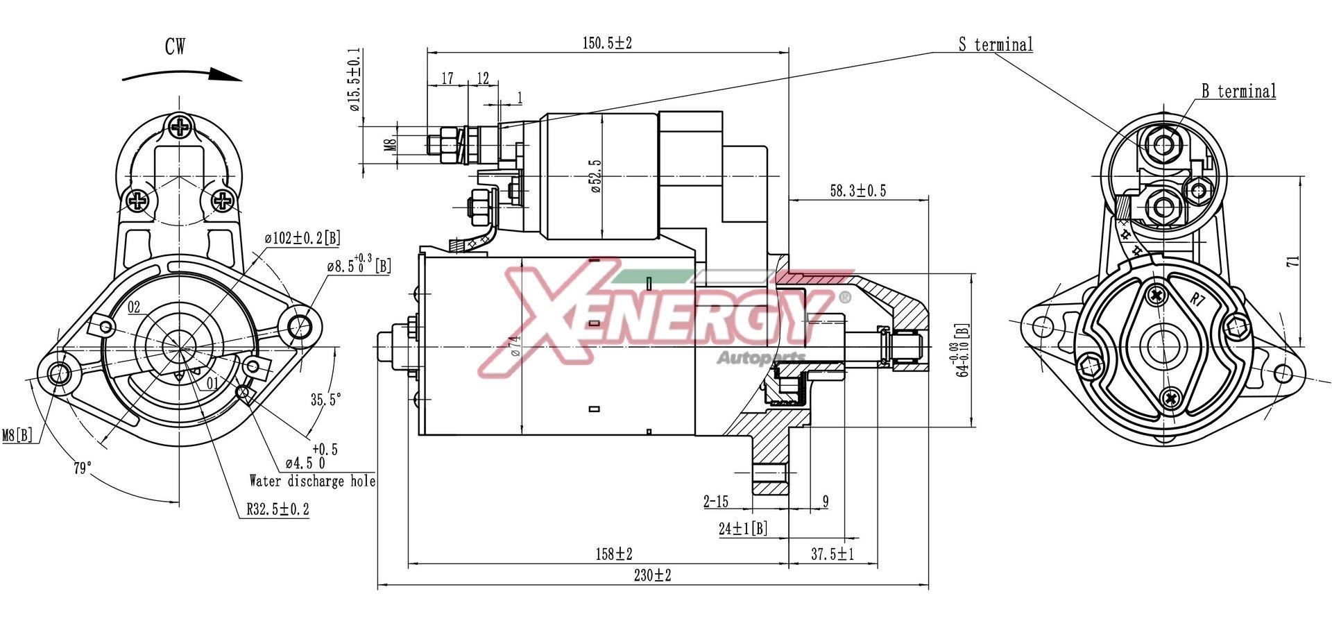 Motorino d'avviamento AP XENERGY XST44810AD