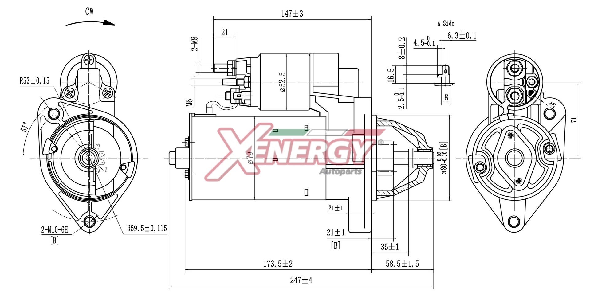 Motorino d'avviamento AP XENERGY XST53610AD