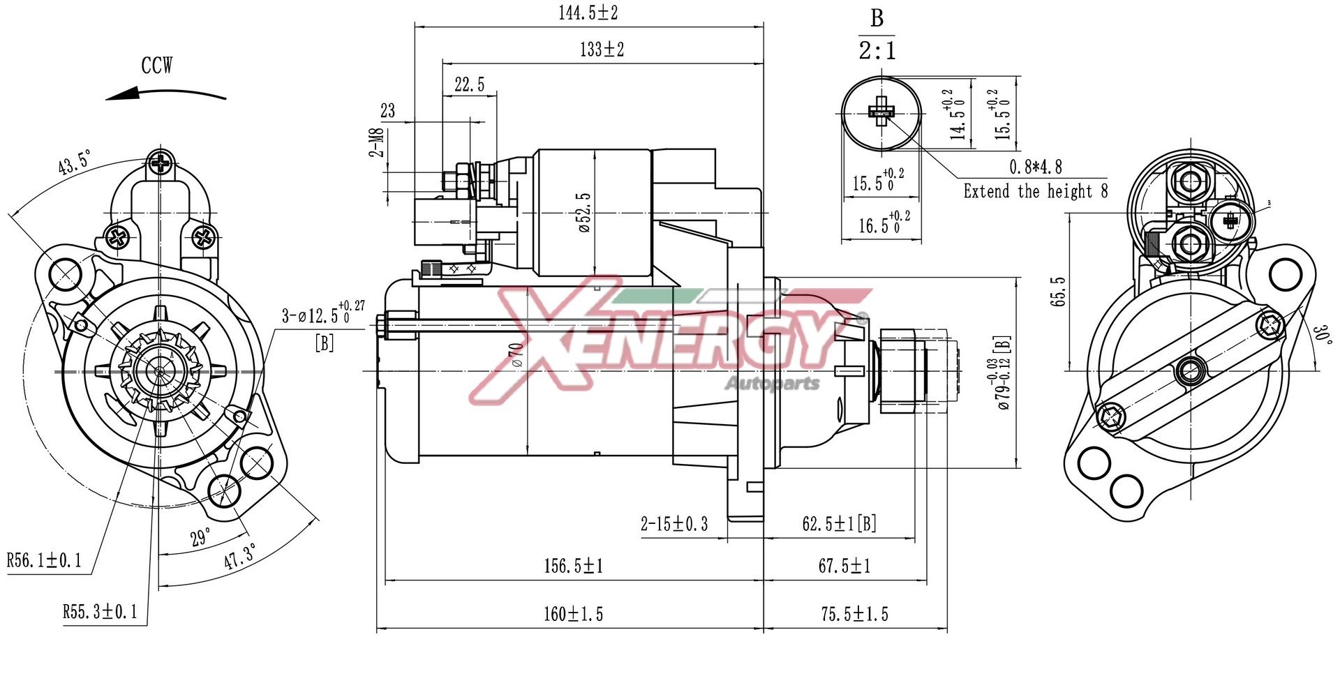 Motorino d'avviamento AP XENERGY XST54310AD