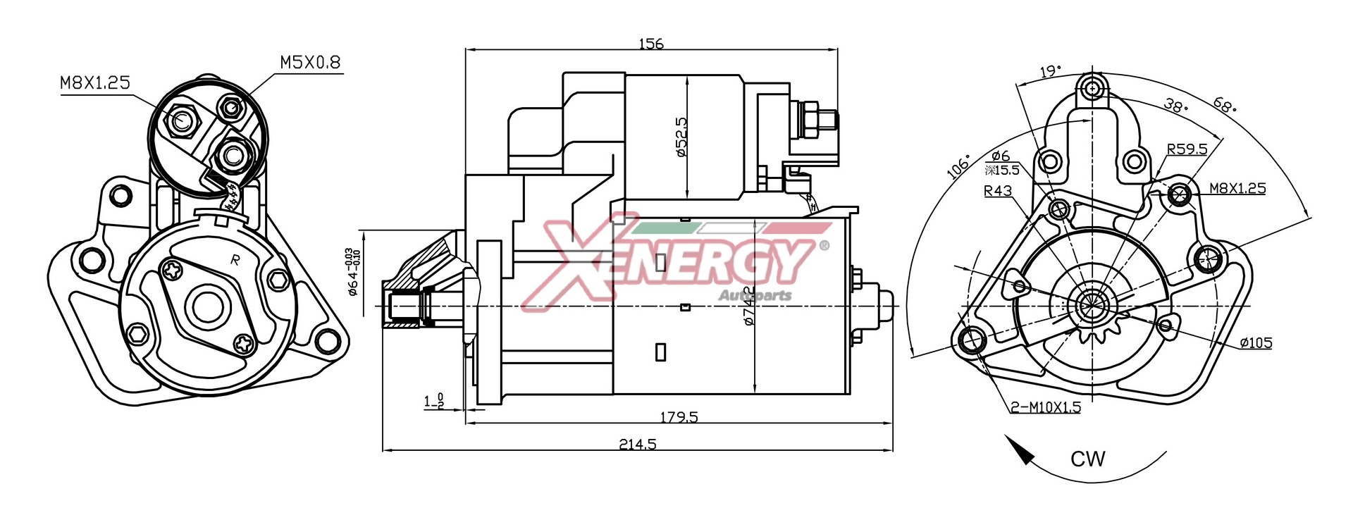 Motorino d'avviamento AP XENERGY XSTA0810AD