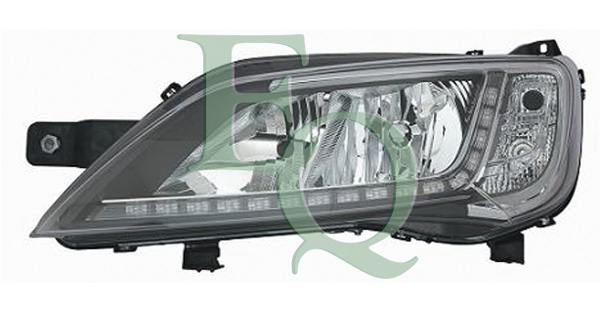 PROIETTORE DX H7+H7 A LED ELETT C/MOTORE PARAB CROMATA