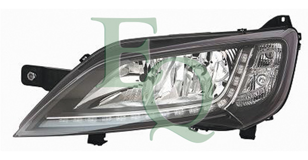 PROIETTORE DX H7+H7 A LED ELETT C/MOTORE PARAB NERA