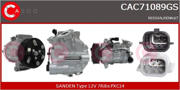 CASCO Compressore, Climatizzatore RENAULT-NISSAN