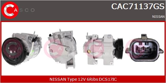 CASCO Compressore, Climatizzatore NISSAN