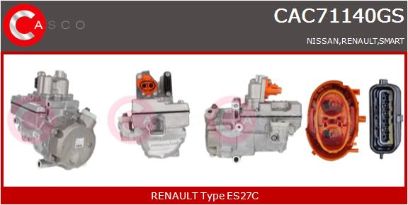 CASCO Compressore, Climatizzatore NISSAN,RENAULT,S