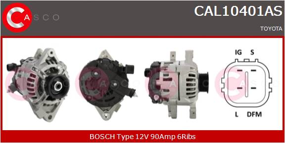CASCO Altern.Toyota-14V 90A