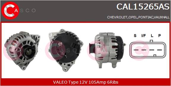 CASCO Altern.OPEL,VAUXHALL