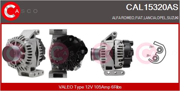 CASCO Altern.FIAT 1.3 MULTIJET 105A