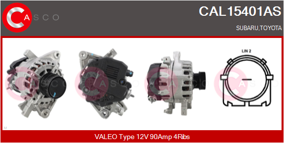 CASCO Alternatore SUBARU,TOYOTA