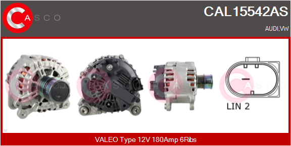 CASCO Alternatore AUDI,VW