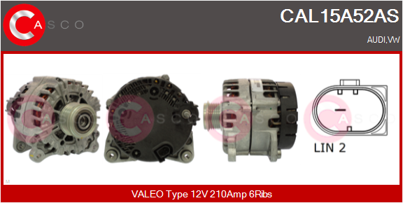 CASCO Alternatore AUDI,VW