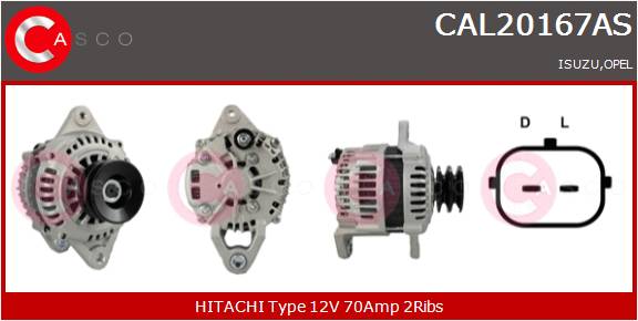 CASCO Altern.ISUZU,OPEL