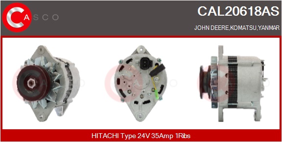 CASCO Altern.JOHN DEERE,KOMATSU,YANMAR
