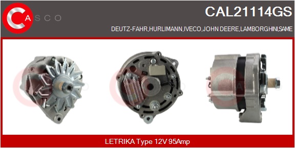 CASCO Altern.JOHN DEERE,IVECO AGRI