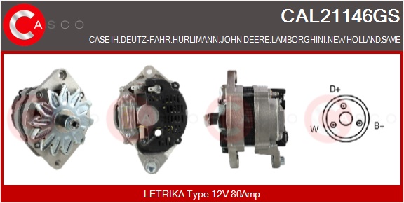 CASCO Altern.DEUTZ,SAME,JOHN DEERE