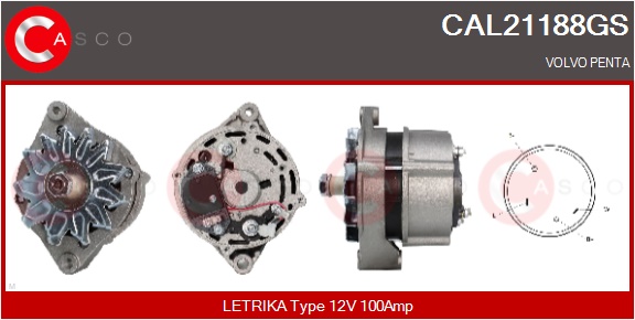 CASCO Altern.VOLVO PENTA