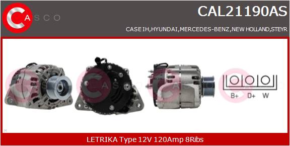 CASCO Alternatore CASE IH,HYUNDAI,MERCEDES-BENZ,NE