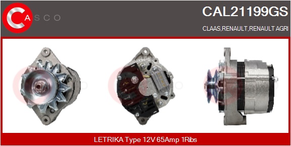 CASCO Altern.CLAAS,RENAULT AGRI
