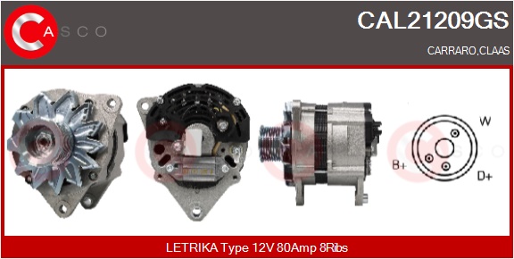 CASCO Altern.CARRARO,CLAAS