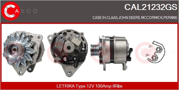 CASCO Altern.CASE,JOHN DEERE,PERKINS
