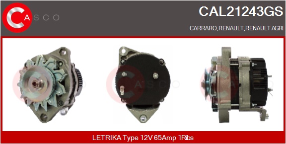 CASCO Altern.CARRARO,RENAULT AGRI