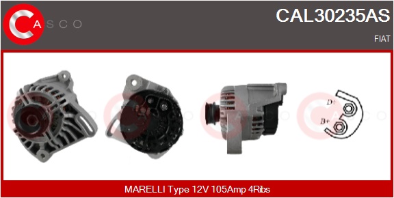 CASCO Altern.ALFA,FIAT,LANCIA