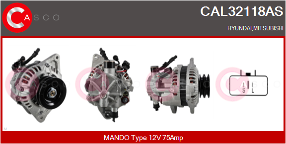 CASCO Alternatore HYUNDAI,MITSUBISHI